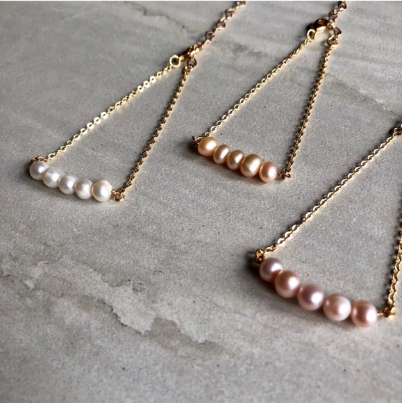 Dainty Pearl 14K Estrella & Luna Gold Bracelet NWT - Picture 3 of 4